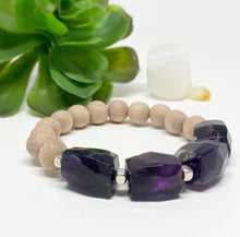 Load image into Gallery viewer, Amethyst & Rosewood Diffuser Bracelet