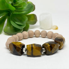 Load image into Gallery viewer, Tiger Eye & Rosewood Diffuser Bracelet