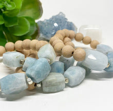 Load image into Gallery viewer, Aquamarine & Rosewood Diffuser Bracelet