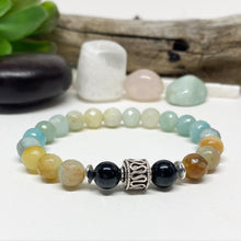 Load image into Gallery viewer, Amazonite Sterling Silver Gemstone Bracelet