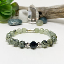 Load image into Gallery viewer, Prehnite Sterling Silver Gemstone Bracelet