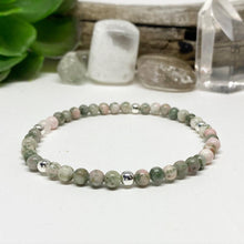 Load image into Gallery viewer, Flower Jasper Sterling Silver Gemstone Bracelet