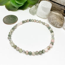 Load image into Gallery viewer, Flower Jasper Sterling Silver Gemstone Bracelet
