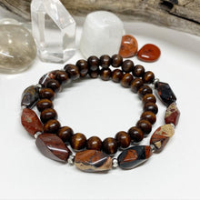 Load image into Gallery viewer, Red Jasper Gemstone 2x Wrap Bracelet